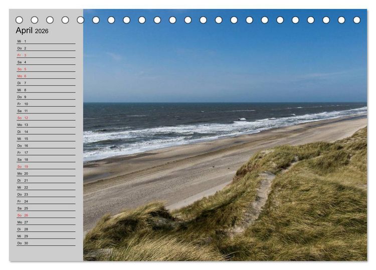 Produktbild: D&auml;nemark - Umgebung von Hvide Sande (Tischkalender 2026 DIN A5 quer), CALVENDO Monatskalender