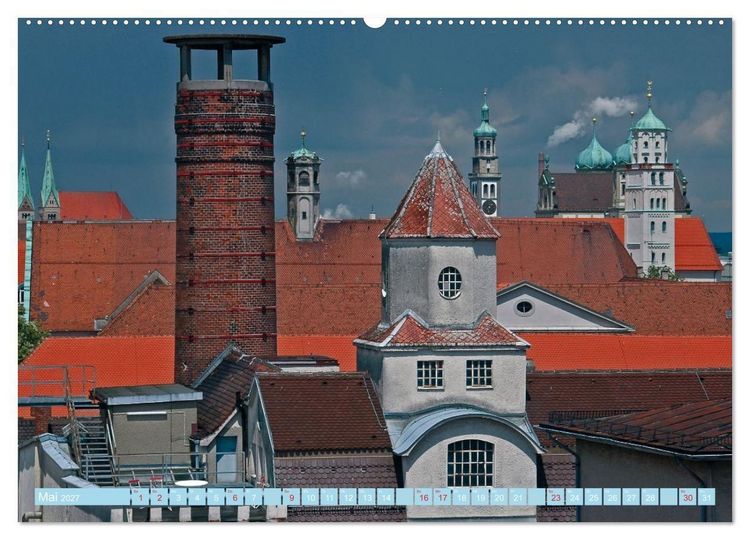 Produktbild: Augsburg &ndash; ein bisschen anders (Wandkalender 2027 DIN A2 quer), CALVENDO Monatskalender
