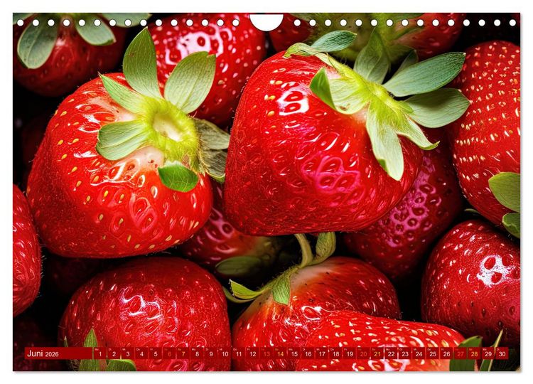 Produktbild: ROT - Gem&uuml;se und Obst - Voller Power (Wandkalender 2026 DIN A4 quer), CALVENDO Monatskalender