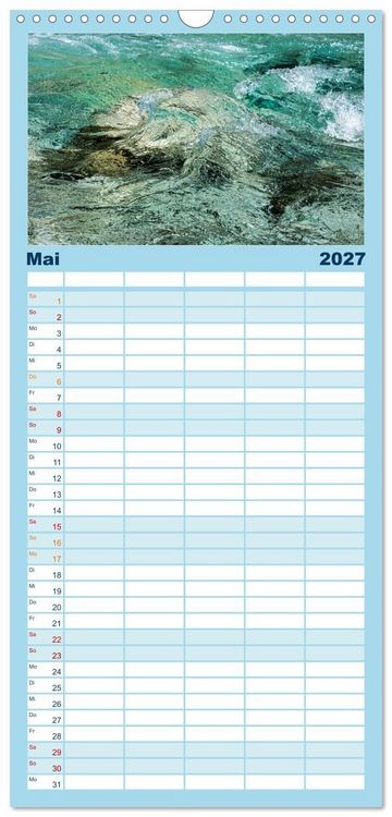 Produktbild: Familienplaner 2027 - Wasserzauber mit 5 Spalten (Wandkalender, 21 x 45 cm) CALVENDO