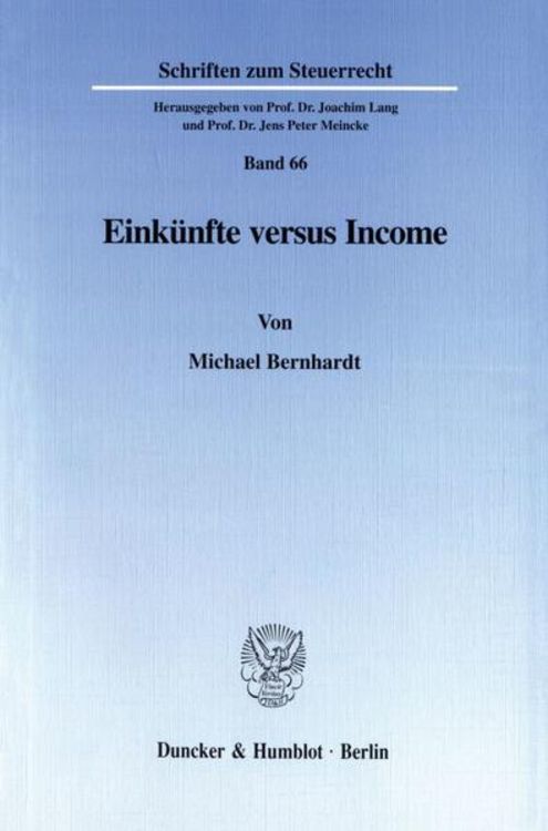 Produktbild: Einkünfte versus Income.
