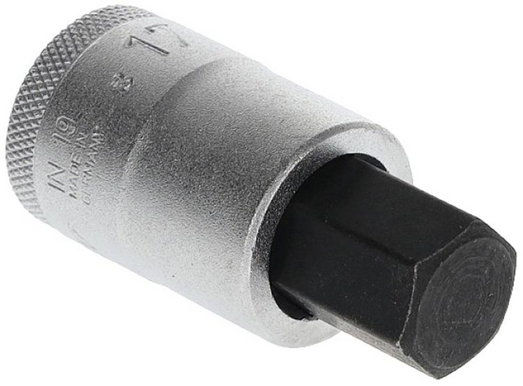 Produktbild: Steckschl&uuml;sseleinsatz IN 19 1/2 Zoll Innen-6-kant SW 17mm L.60mm GEDORE