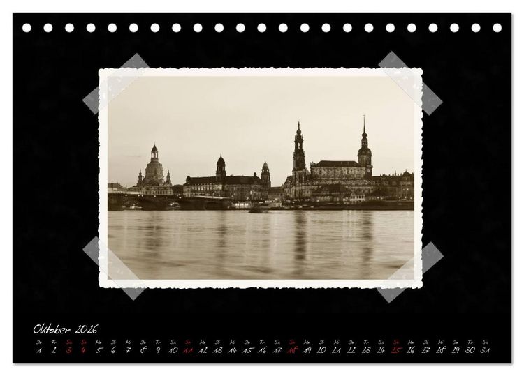 Produktbild: Dresden - Ein Kalender mit Fotografien wie aus einem alten Fotoalbum (Tischkalender 2026 DIN A5 quer), CALVENDO Monatskalender