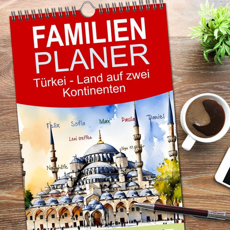Produktbild: Familienplaner 2026 - T&uuml;rkei - Land auf zwei Kontinenten mit 5 Spalten (Wandkalender, 21 x 45 cm) CALVENDO
