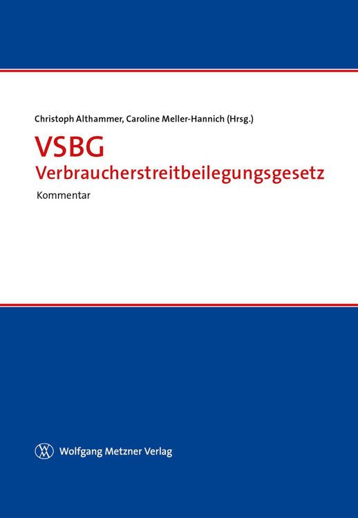 Produktbild: VSBG - Verbraucherstreitbeilegungsgesetz
