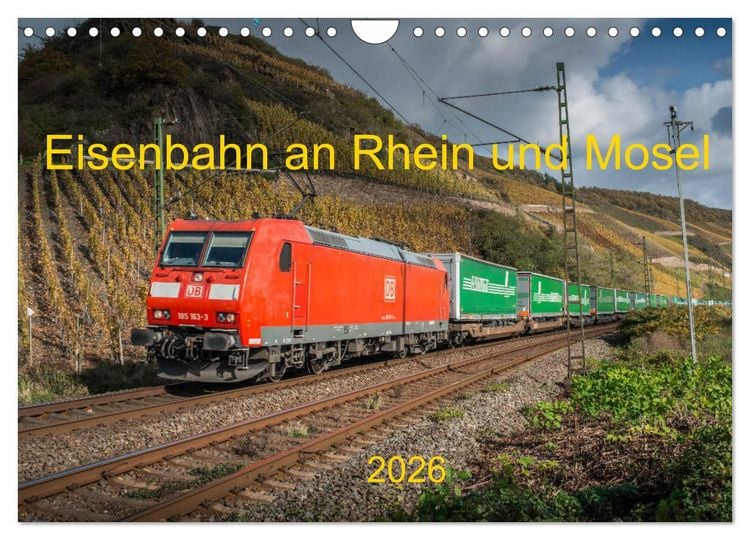 Produktbild: Eisenbahn an Rhein und Mosel 2026 (Wandkalender 2026 DIN A4 quer), CALVENDO Monatskalender
