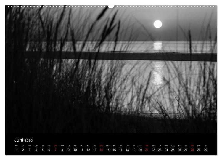 Produktbild: Das Licht in Schwarz und Wei&szlig; (Wandkalender 2026 DIN A2 quer), CALVENDO Monatskalender