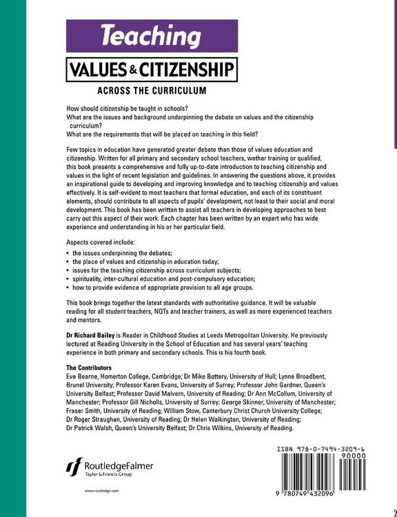 Produktbild: Teaching Values and Citizenship Across the Curriculum