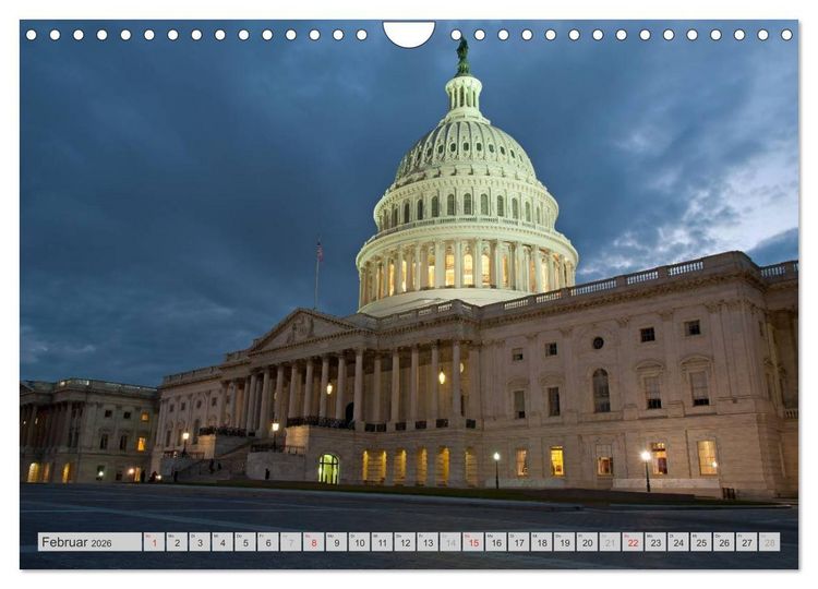 Produktbild: Washington D.C. (Wandkalender 2026 DIN A4 quer), CALVENDO Monatskalender
