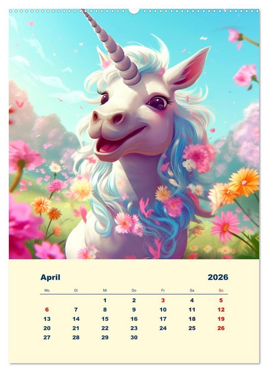 Produktbild: Zauberland. Bunte Fabelwesen und M&auml;rchengestalten (Wandkalender 2026 DIN A2 hoch), CALVENDO Monatskalender