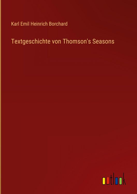 Produktbild: Textgeschichte von Thomson's Seasons