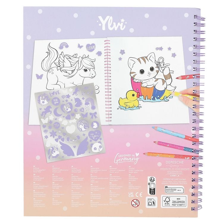 Produktbild: Ylvi Malbuch mit Einhorn Pailletten