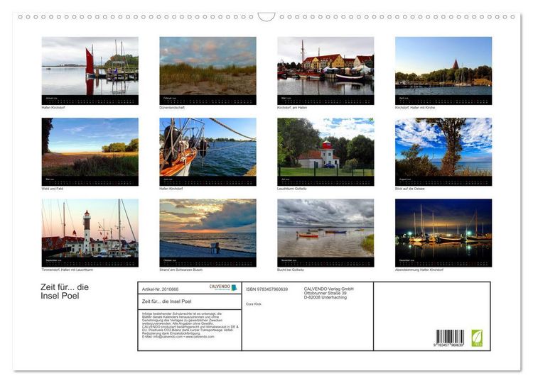 Produktbild: Zeit f&uuml;r... die Insel Poel (Wandkalender 2026 DIN A2 quer), CALVENDO Monatskalender