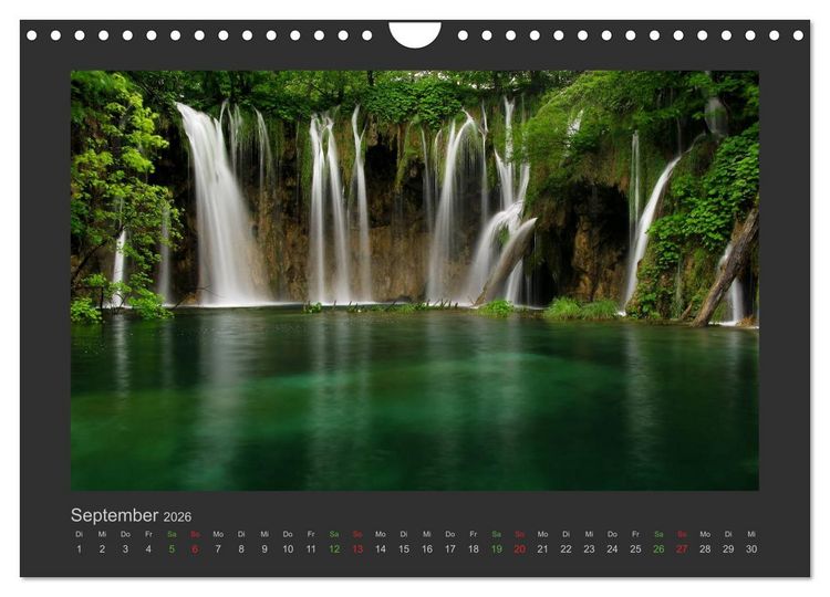 Produktbild: FALLENDE WASSER (Wandkalender 2026 DIN A4 quer), CALVENDO Monatskalender