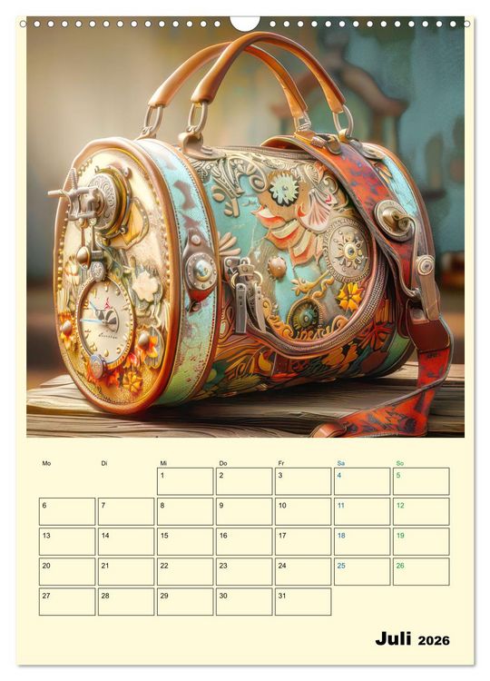 Produktbild: Steampunk Accesoires - Planer (Wandkalender 2026 DIN A3 hoch), CALVENDO Monatskalender