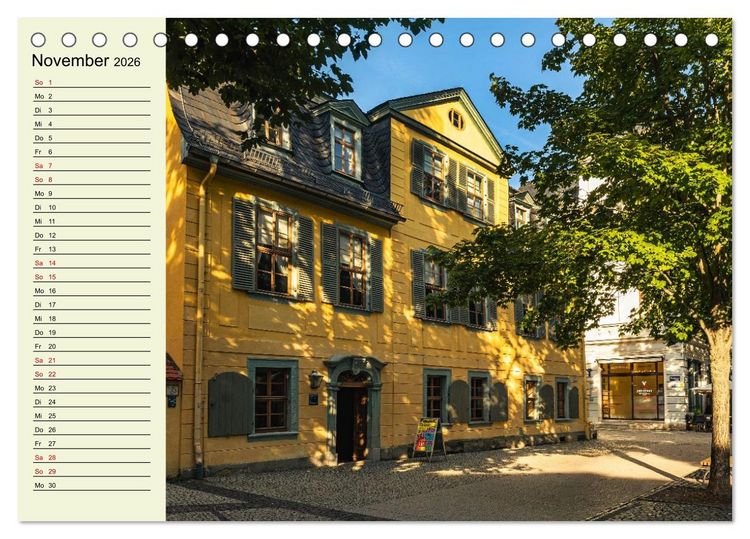 Produktbild: Weimar - Mit Plan durch das Jahr (Tischkalender 2026 DIN A5 quer), CALVENDO Monatskalender