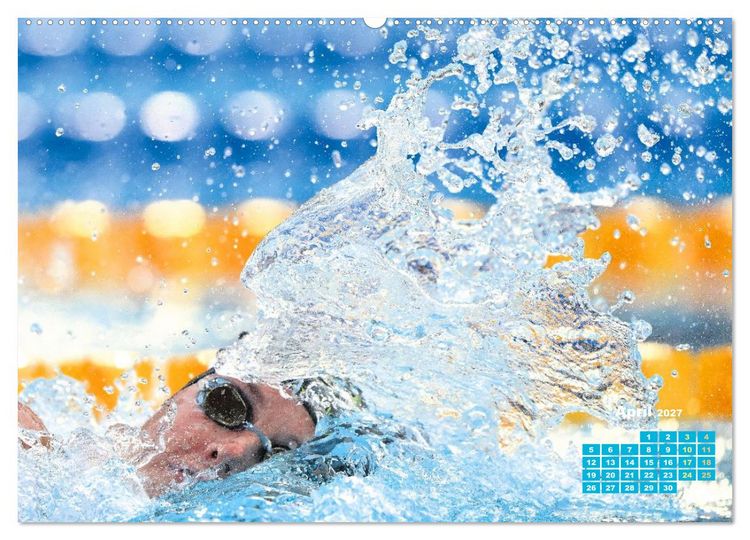 Produktbild: Schwimmen: Sport auf blauen Bahnen (Wandkalender 2027 DIN A2 quer), CALVENDO Monatskalender