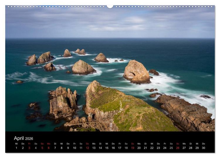 Produktbild: South Island - Neuseelands S&uuml;dinsel (hochwertiger Premium Wandkalender 2026 DIN A2 quer), Kunstdruck in Hochglanz