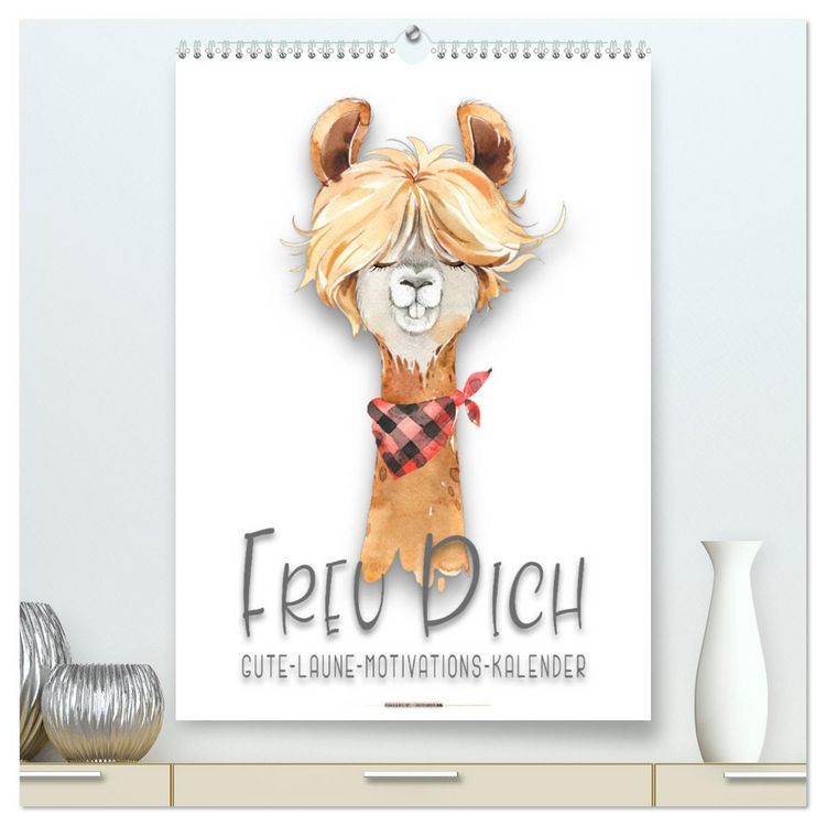 Produktbild: Freu Dich - Gute-Laune-Motivations-Kalender (hochwertiger Premium Wandkalender 2026 DIN A2 hoch), Kunstdruck in Hochglanz
