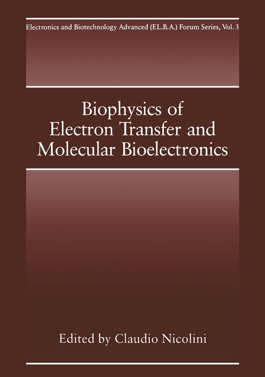 Produktbild: Biophysics of Electron Transfer and Molecular Bioelectronics