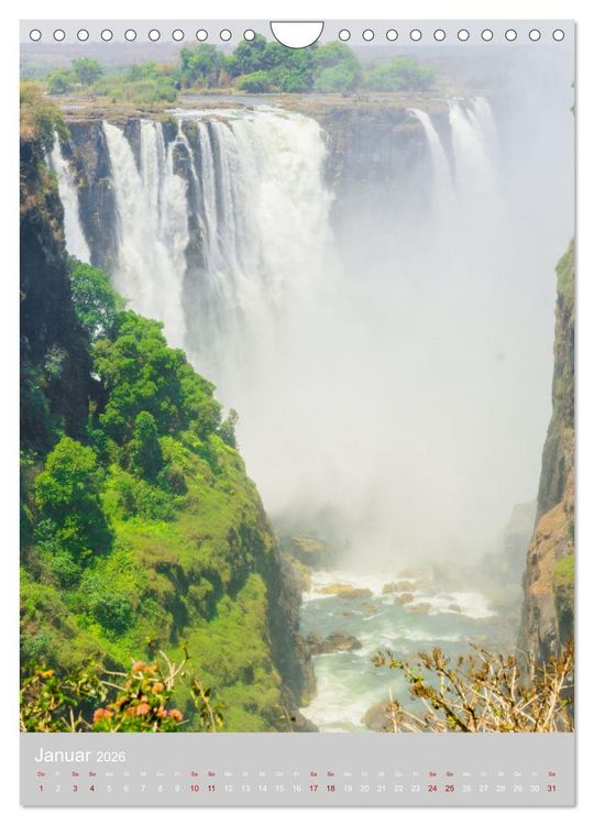 Produktbild: Gigantische Victoria Falls (Wandkalender 2026 DIN A4 hoch), CALVENDO Monatskalender