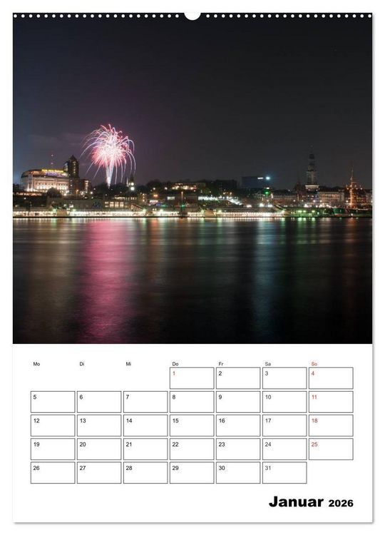 Produktbild: Sch&ouml;nes Hamburg (hochwertiger Premium Wandkalender 2026 DIN A2 hoch), Kunstdruck in Hochglanz