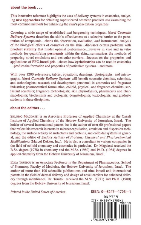 Produktbild: Novel Cosmetic Delivery Systems