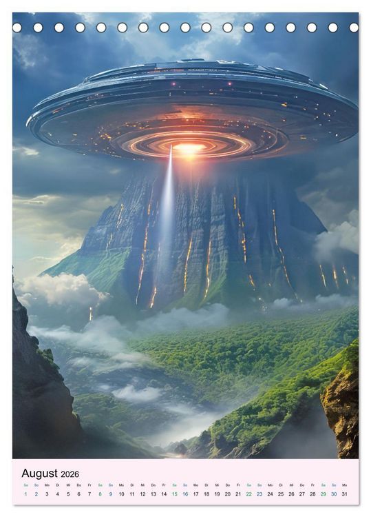 Produktbild: Sci-fi Welten - Fantasiebilder (Tischkalender 2026 DIN A5 hoch), CALVENDO Monatskalender