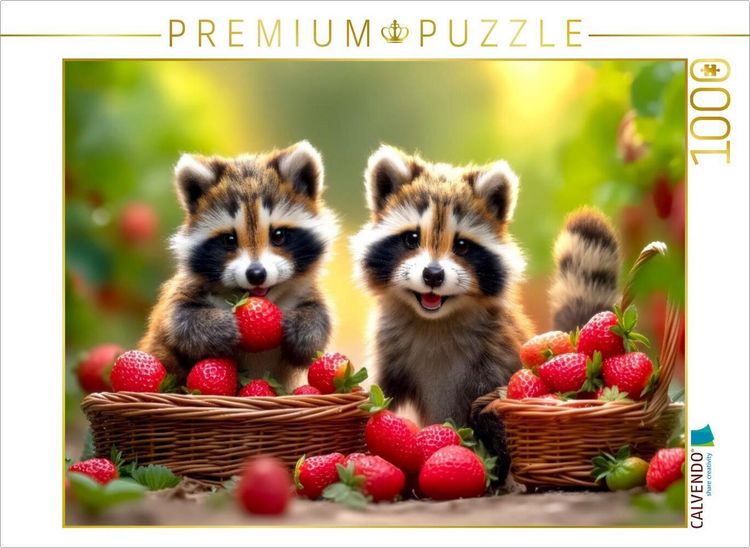 Produktbild: CALVENDO Puzzle Erdbeeren pfl&uuml;cken und naschen - mmh lecker | 1000 Teile Lege-Gr&ouml;&szlig;e 64x48cm Foto-Puzzle f&uuml;r gl&uuml;ckliche Stunden