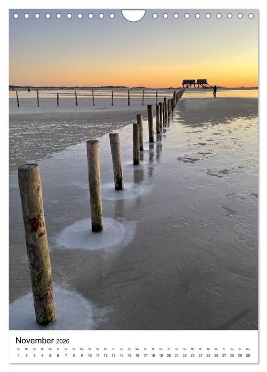 Produktbild: Strand der Sehnsucht - Sankt Peter-Ording (Wandkalender 2026 DIN A4 hoch), CALVENDO Monatskalender
