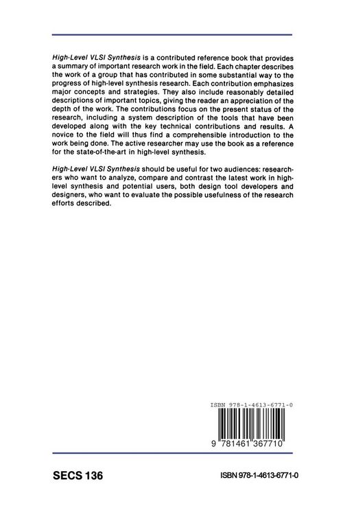 Produktbild: High-Level VLSI Synthesis