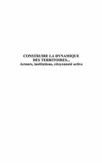 Produktbild: Construire La Dynamique des Territoires...