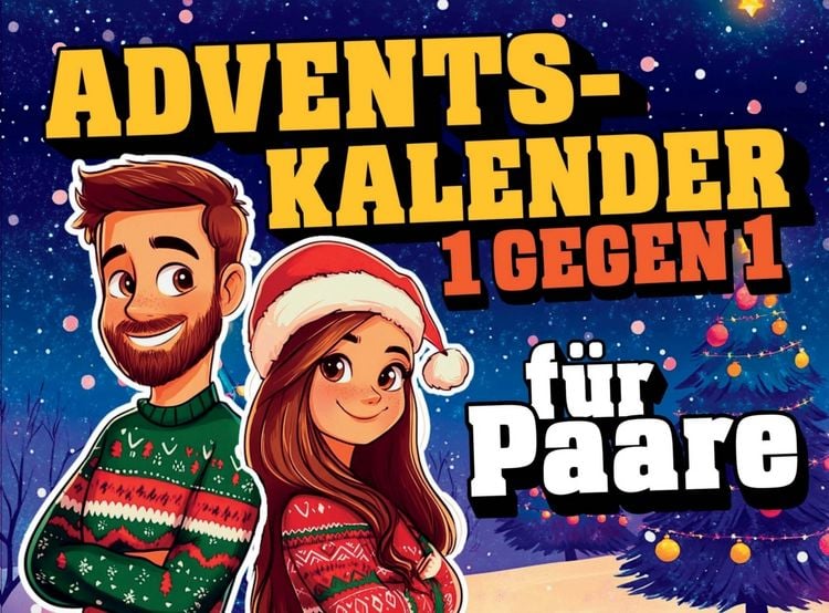 Produktbild: Adventskalender f&uuml;r Paare: 24 verspielte Challenges f&uuml;r Zwei - Der interaktive Adventskalender f&uuml;r Paare zum Lachen, Spielen und (Ver)lieben