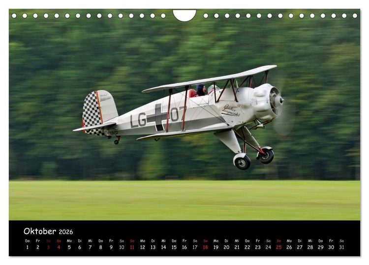 Produktbild: Doppeldecker - Veteranen der L&uuml;fte (Wandkalender 2026 DIN A4 quer), CALVENDO Monatskalender