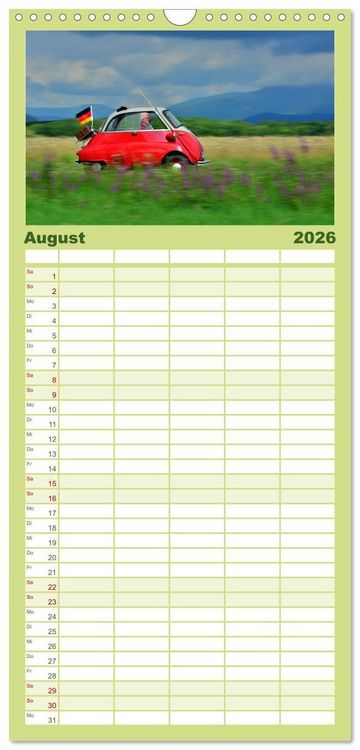 Produktbild: Familienplaner 2026 - BMW Isetta - Die Knutschkugel mit 5 Spalten (Wandkalender, 21 x 45 cm) CALVENDO