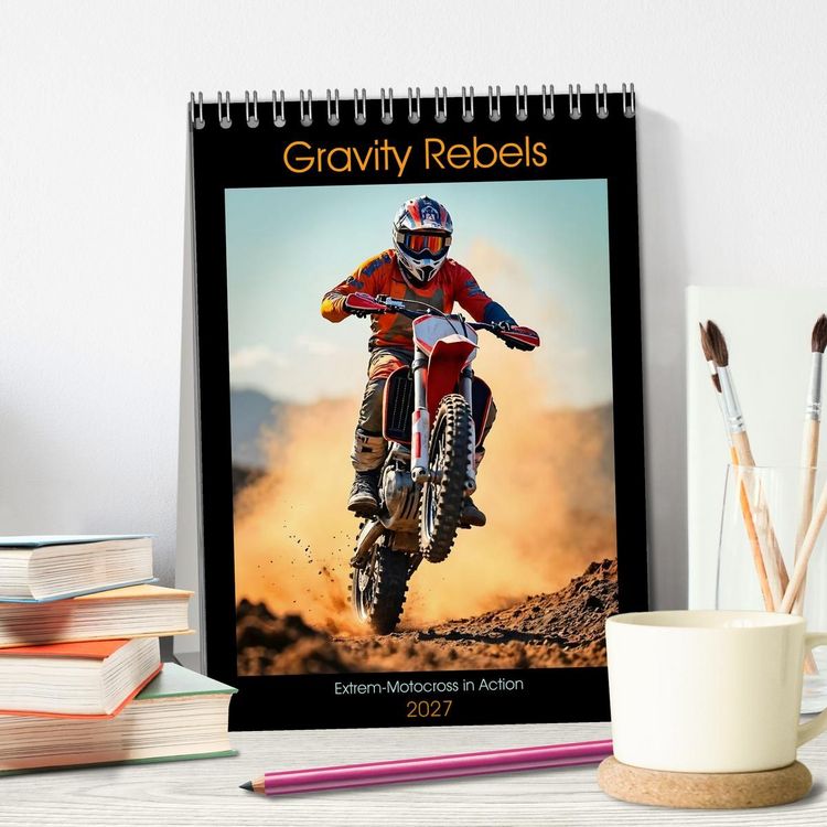 Produktbild: Gravity Rebels - Extrem-Motocross in Action (Tischkalender 2027 DIN A5 hoch), CALVENDO Monatskalender