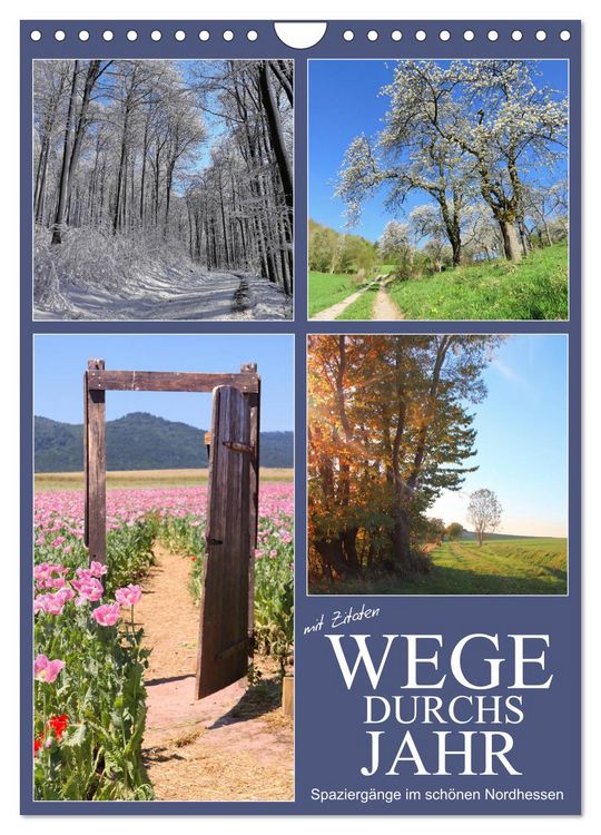 Produktbild: Wege durchs Jahr - Spazierg&auml;nge im sch&ouml;nen Nordhessen (Wandkalender 2026 DIN A4 hoch), CALVENDO Monatskalender
