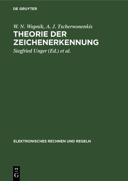 Produktbild: Theorie der Zeichenerkennung