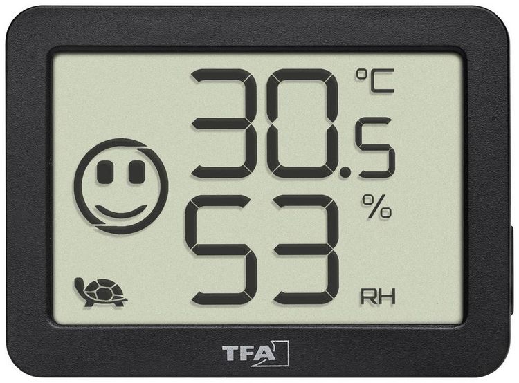 Produktbild: TFA Dostmann Thermo-/Hygrometer Schwarz 30.5055.01