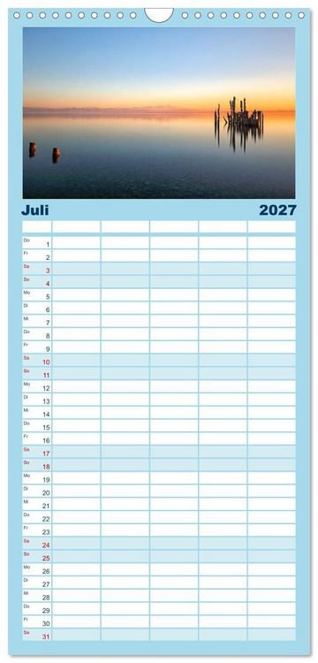 Produktbild: Familienplaner 2027 - Bodensee Weitblicke mit 5 Spalten (Wandkalender, 21 x 45 cm) CALVENDO