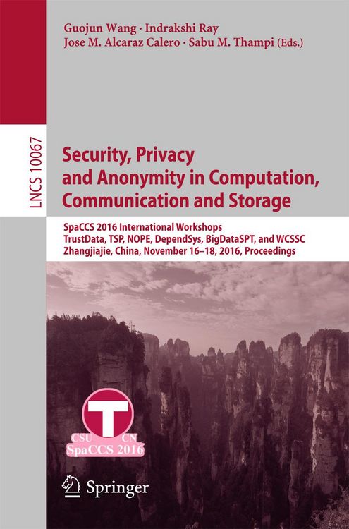 Produktbild: Security, Privacy and Anonymity in Computation, Communication and Storage