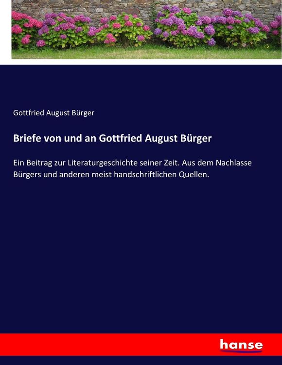 Produktbild: Briefe von und an Gottfried August B&uuml;rger