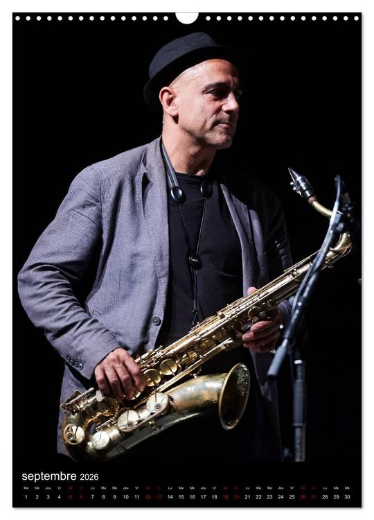 Produktbild: Jazz on sax (Calendrier mural 2026 DIN A3 horizontal), CALVENDO calendrier mensuel