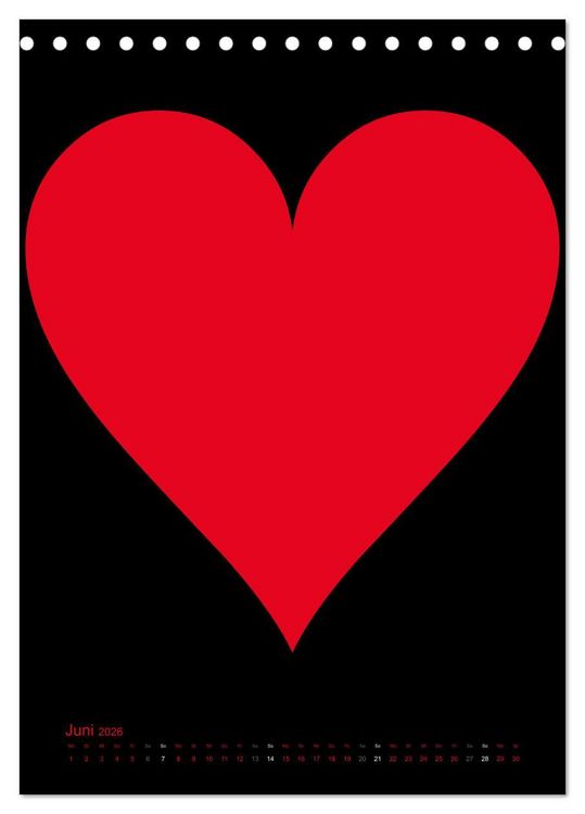 Produktbild: Foto- und Bastelkalender &bdquo;LIEBE&ldquo; in der Farbe Schwarz (Tischkalender 2026 DIN A5 hoch), CALVENDO Monatskalender