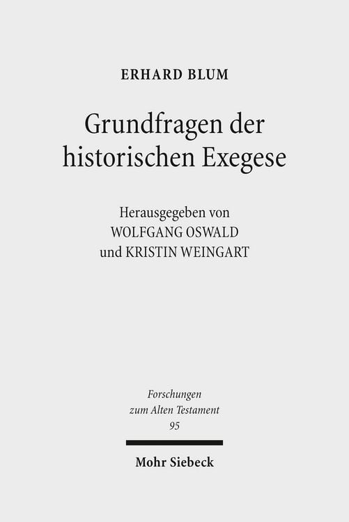 Produktbild: Grundfragen der historischen Exegese