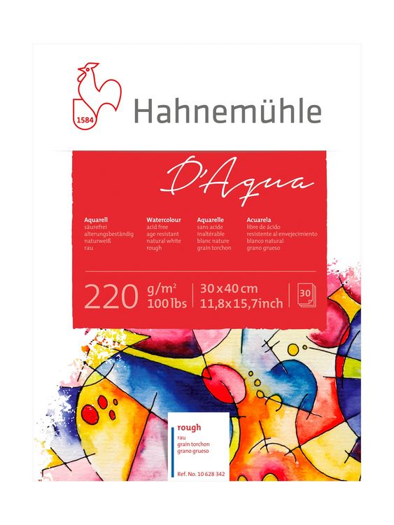 Produktbild: Hahnem&uuml;hle Papier D'Aqua, 30 x 40 cm, 220 g/m&sup2;