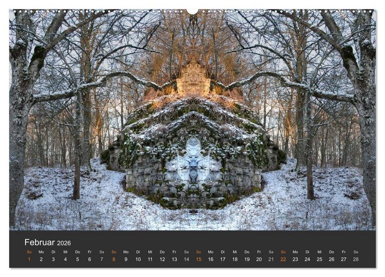 Produktbild: Spiegelwelten - Im Reich der Naturwesen (hochwertiger Premium Wandkalender 2026 DIN A2 quer), Kunstdruck in Hochglanz