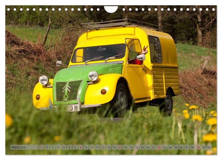 Produktbild: Kultauto Ente Citro&euml;n 2CV (Wandkalender 2026 DIN A4 quer), CALVENDO Monatskalender