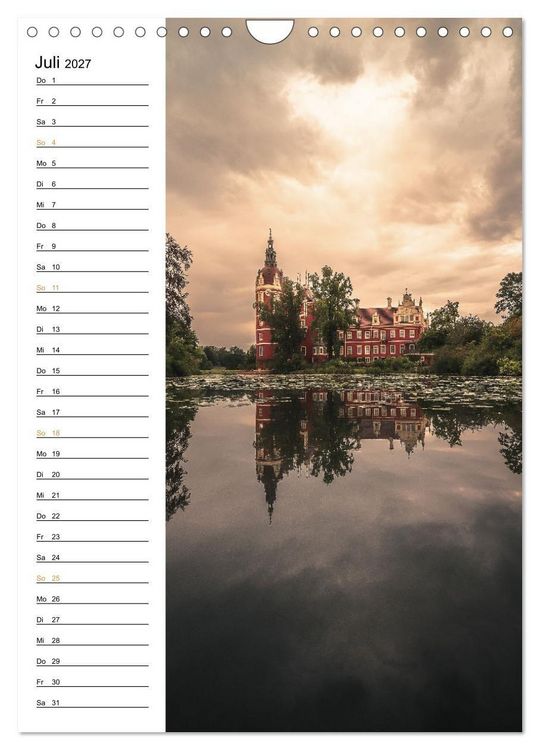 Produktbild: Sachsens Burgen und Schl&ouml;sser - Beschreibbarer Kalender mit Ortsangaben (Wandkalender 2027 DIN A4 hoch), CALVENDO Monatskalender