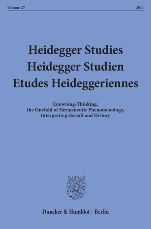 Produktbild: Heidegger Studies - Heidegger Studien - Etudes Heideggeriennes.